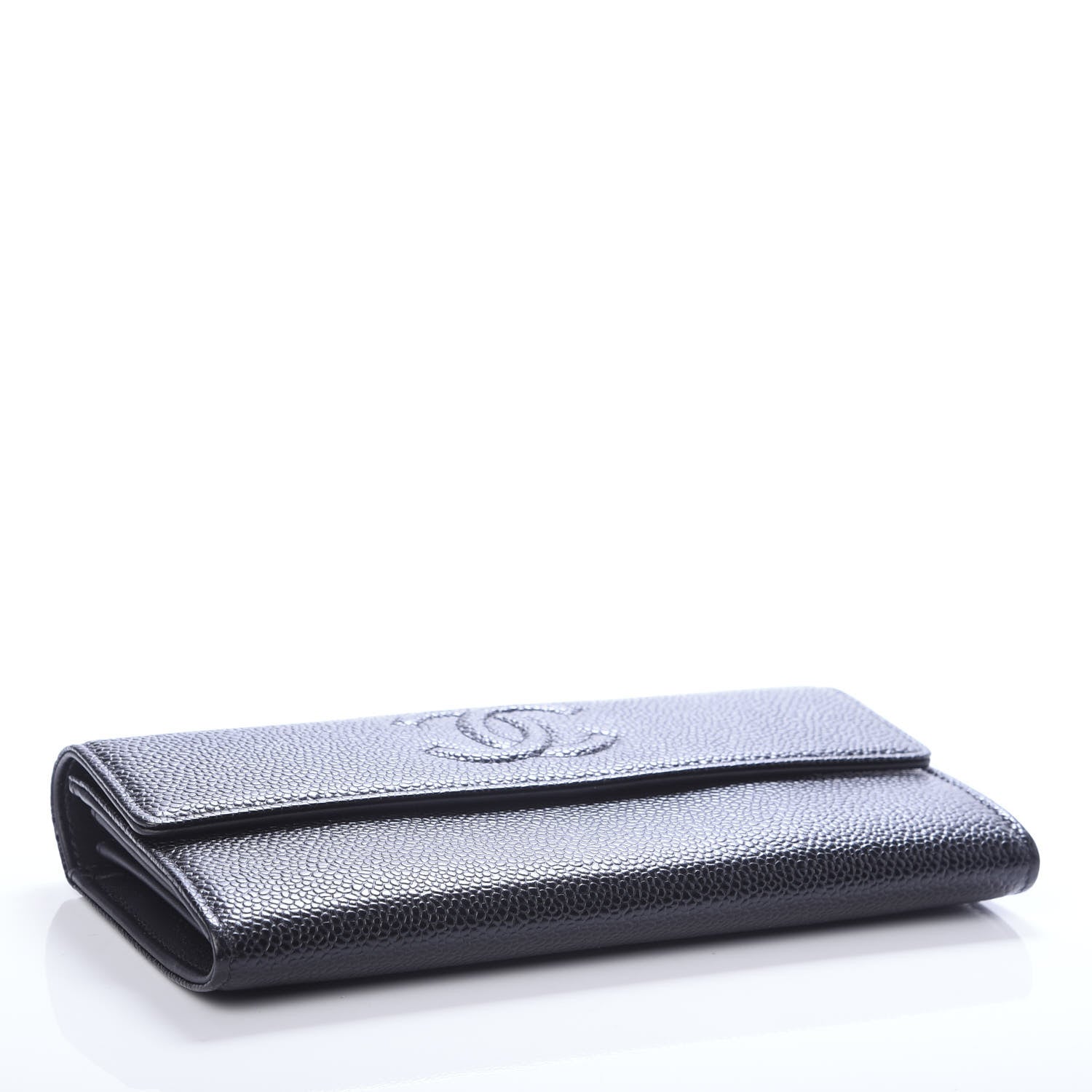 Chanel Caviar Timeless CC Large Gusset Flap Wallet Black 4 of 8