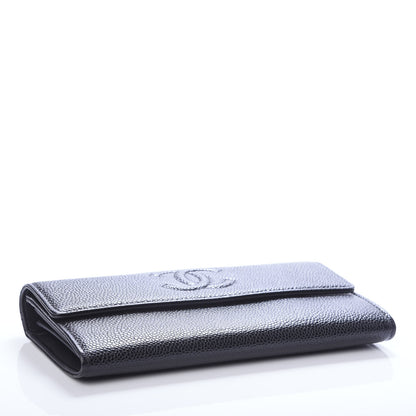 Chanel Caviar Timeless CC Large Gusset Flap Wallet Black 4 of 8