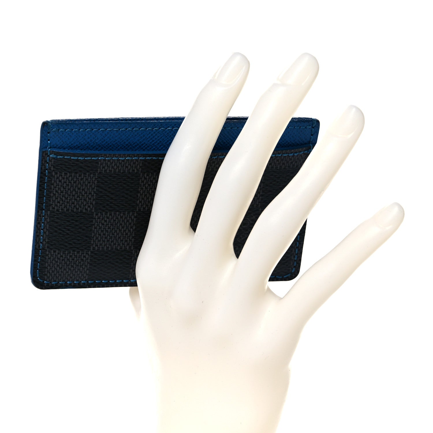 Louis Vuitton Damier Graphite Card Holder Blue 2 of 7