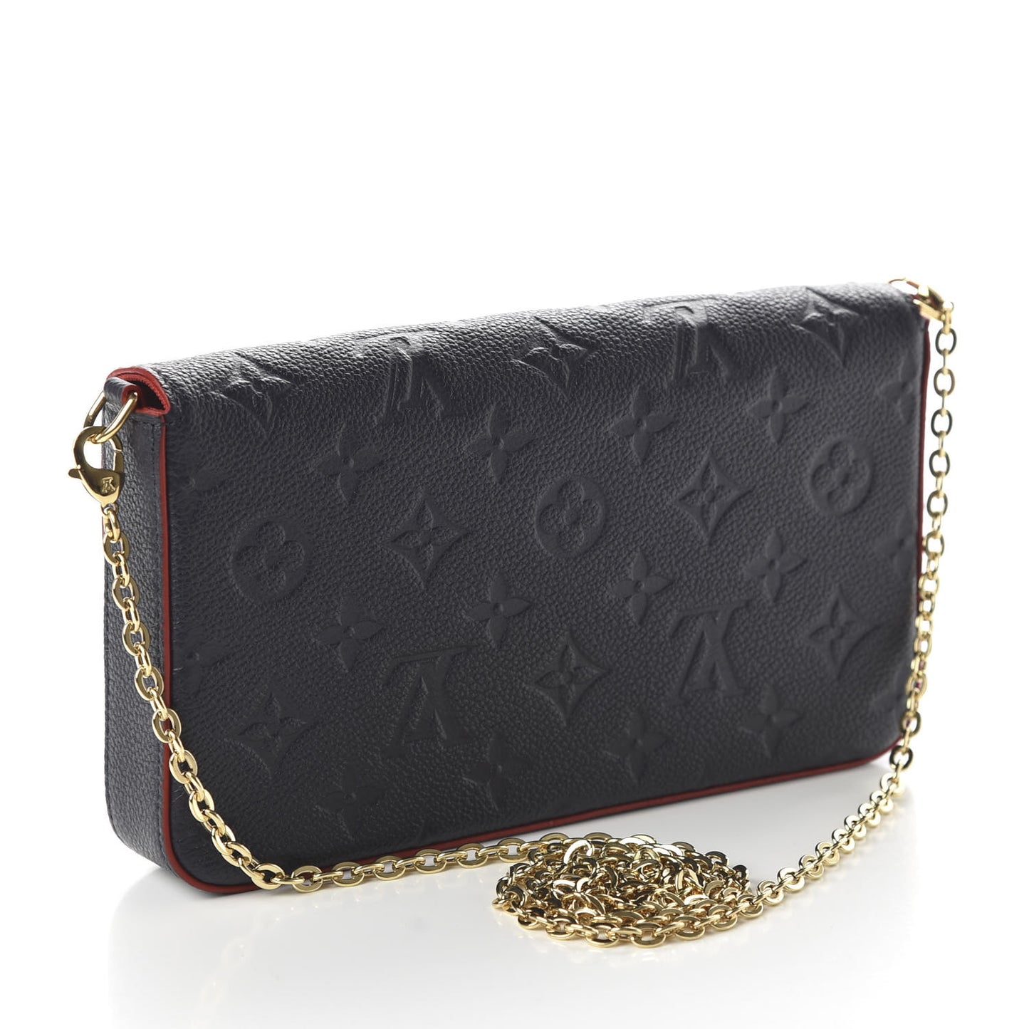 Empreinte Pochette Felicie Chain Wallet Marine Rouge