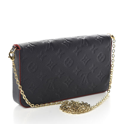 Louis Vuitton Empreinte Pochette Felicie Chain Wallet Marine Rouge 3 of 10