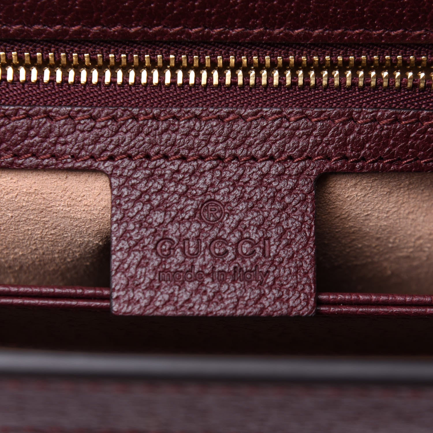 Gucci Textured Calfskin Web Medium Ophidia Chain Shoulder Bag Vintage Bordeaux 6 of 12