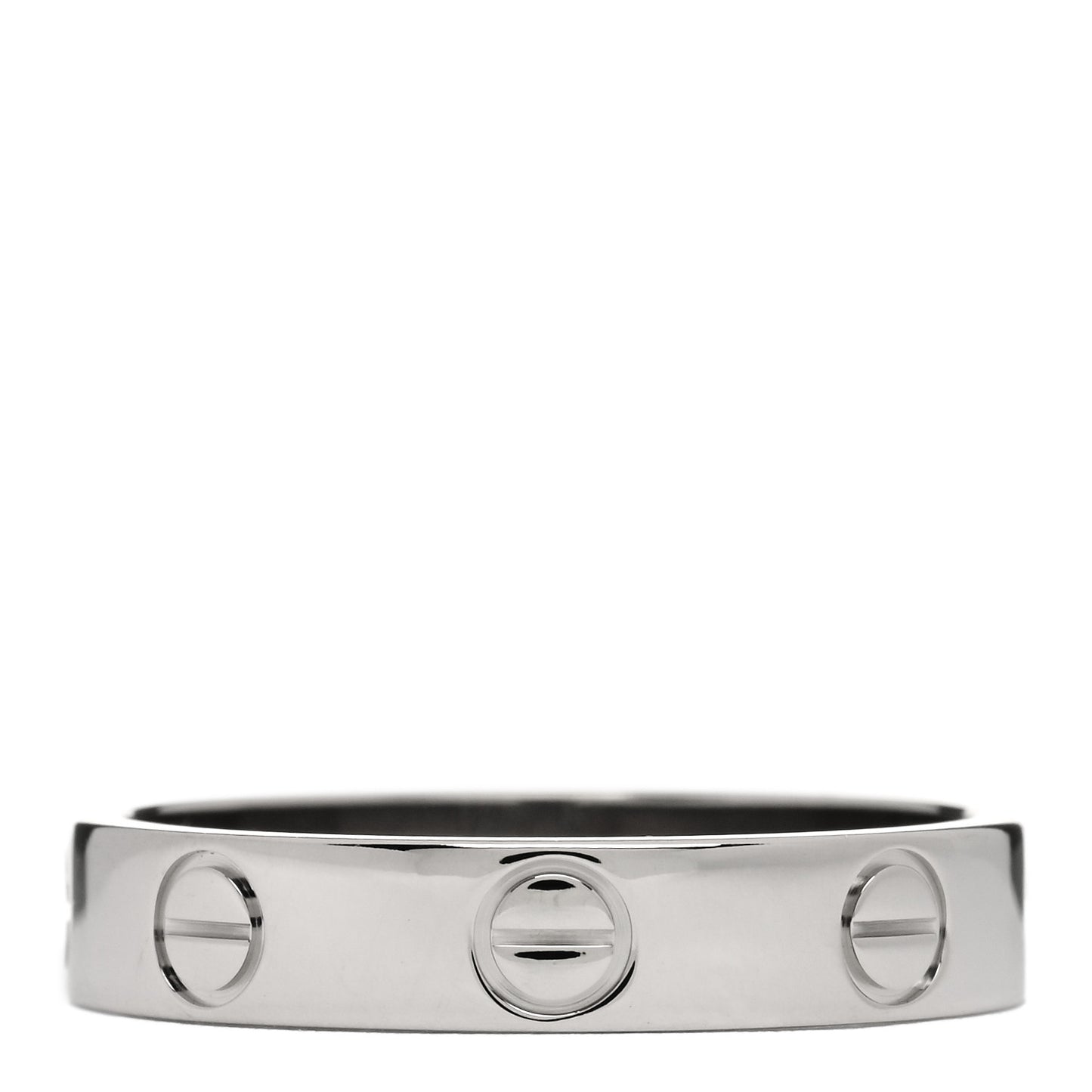 18K White Gold 3.5mm LOVE Wedding Band Ring 50 5.25