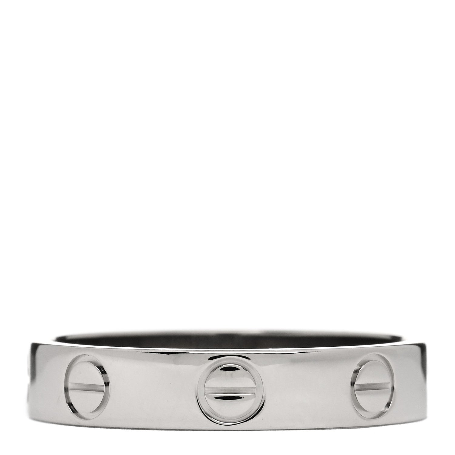 Cartier 18K White Gold 3.5mm LOVE Wedding Band Ring 50 5.25 3 of 5