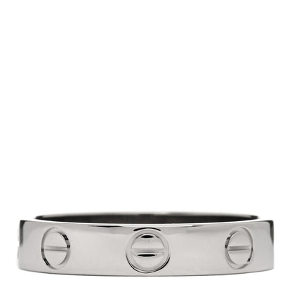 Cartier 18K White Gold 3.5mm LOVE Wedding Band Ring 50 5.25 3 of 5