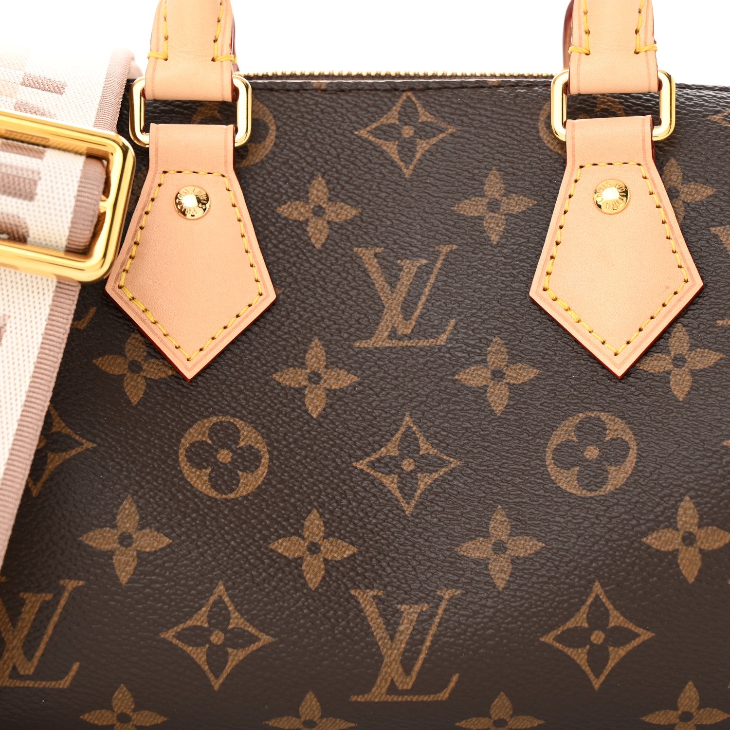 Louis Vuitton Monogram Speedy Bandouliere 20 Beige 7 of 10