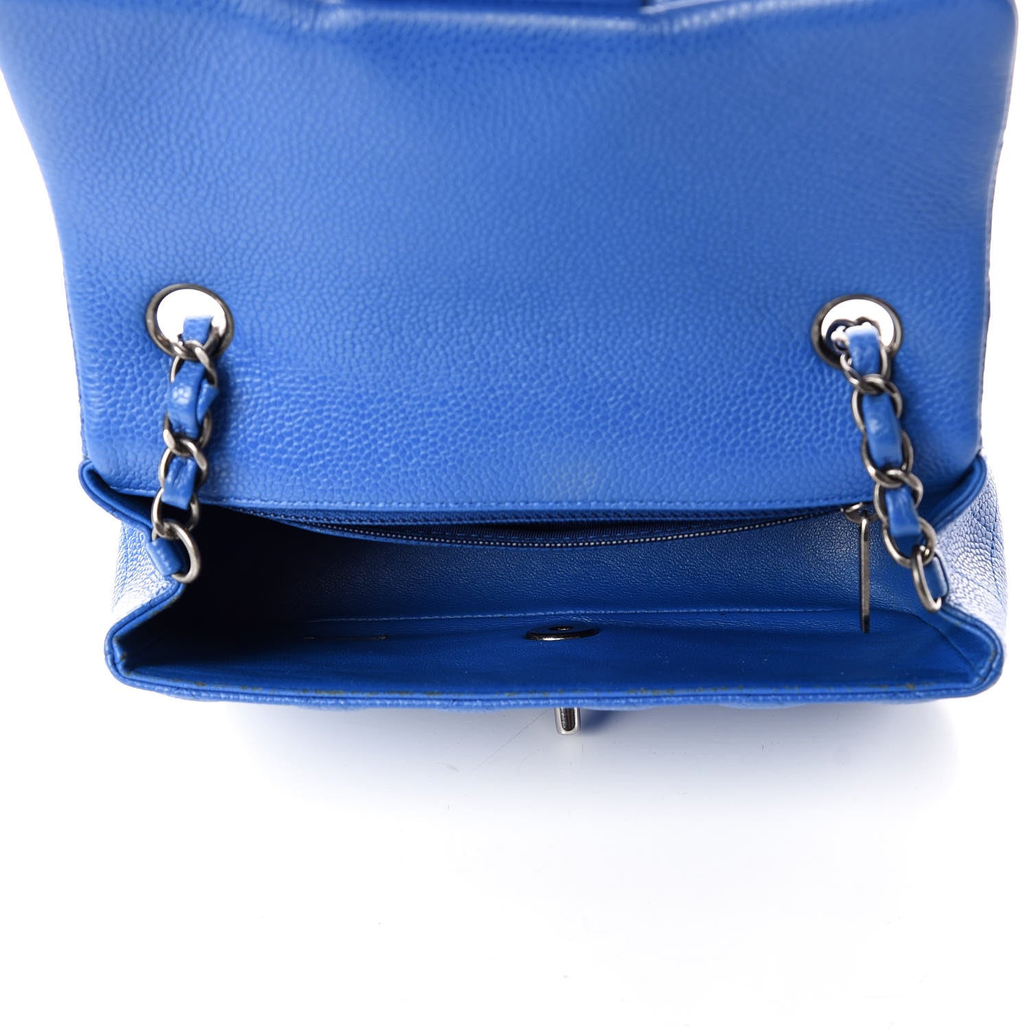 Chanel Caviar Quilted Mini Rectangular Flap Blue 7 of 14