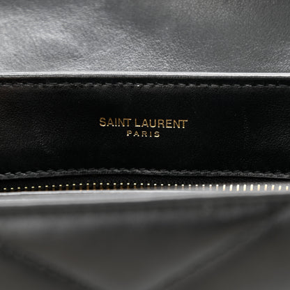 Saint Laurent Calfskin Y Quilted Monogram Toy Loulou Crossbody Bag Black 6 of 12