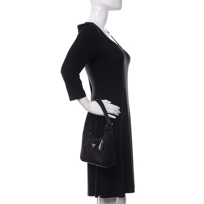 Prada Tessuto Nylon Saffiano Lunar New Year Mini Re-Edition 2000 Bag Black Fuoco 3 of 12