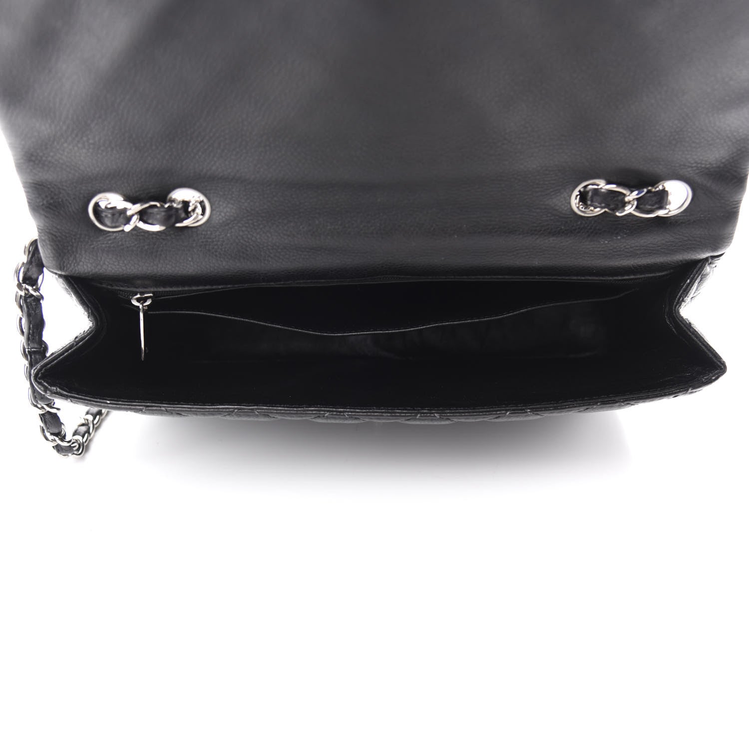 Chanel Caviar Quilted Jumbo Single Flap Black 5 of 11