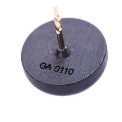 Louis Vuitton Tiger Wood Brass Silvania Stud Earrings 4 of 4