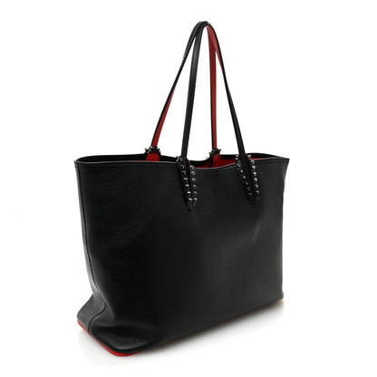 Christian Louboutin Calfskin Spikes East West Cabata Tote Black 4 of 11