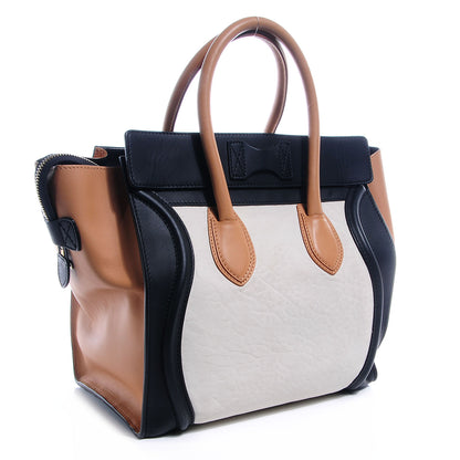 Celine Smooth Calfskin and Shrunken Lambskin Mini Tri-Color Luggage 3 of 9