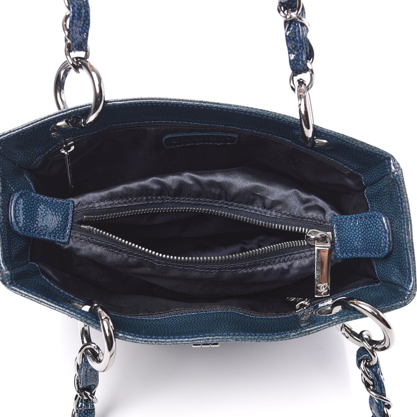 Patent Caviar Quilted Reissue 2.55 Tote Blue