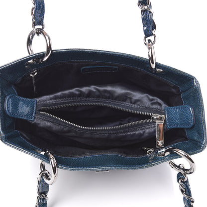 Chanel Patent Caviar Quilted Reissue 2.55 Tote Blue 6 of 10