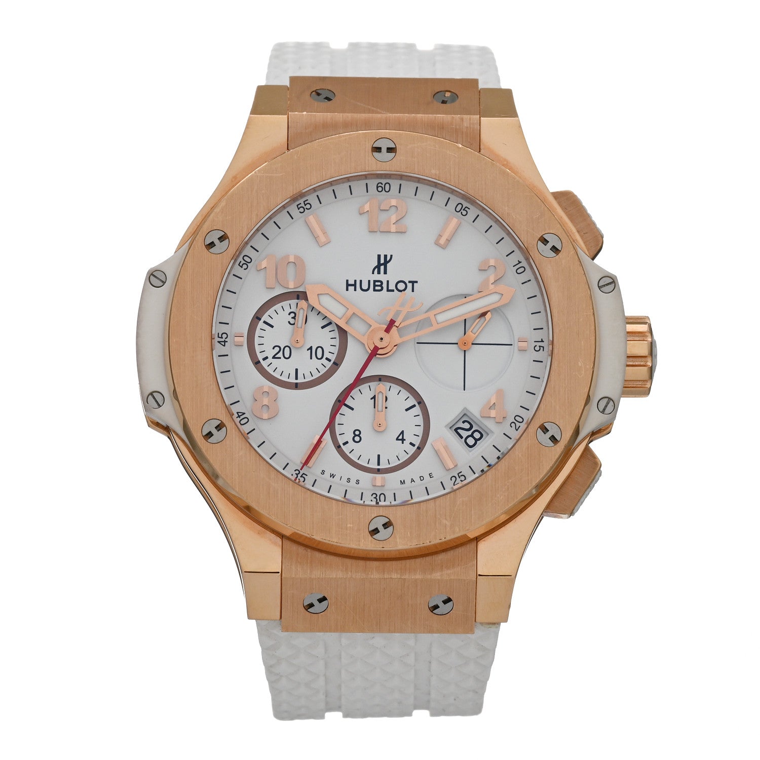 Hublot 18K Rose Gold Rubber 41mm Big Bang Automatic Watch 341.PE.230.RW.114 1 of 5
