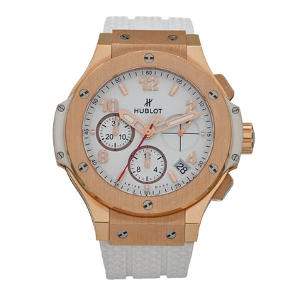 Hublot 18K Rose Gold Rubber 41mm Big Bang Automatic Watch 341.PE.230.RW.114 1 of 5