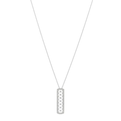 Tiffany Platinum Diamond Voile Weave Pendant Necklace 1 of 4