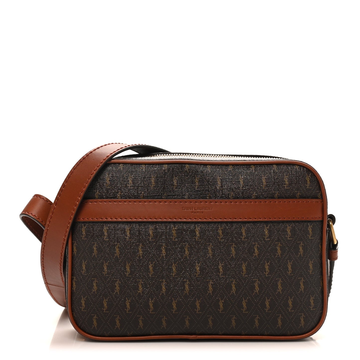 Canvas Smooth Calfskin Le Monogramme Camera Bag Chestnut