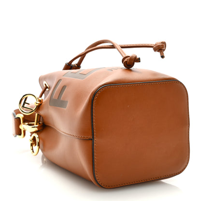 Fendi Vitello King F is Fendi Logo Embossed Mini Mon Tresor Bucket Bag Cuoio 4 of 8