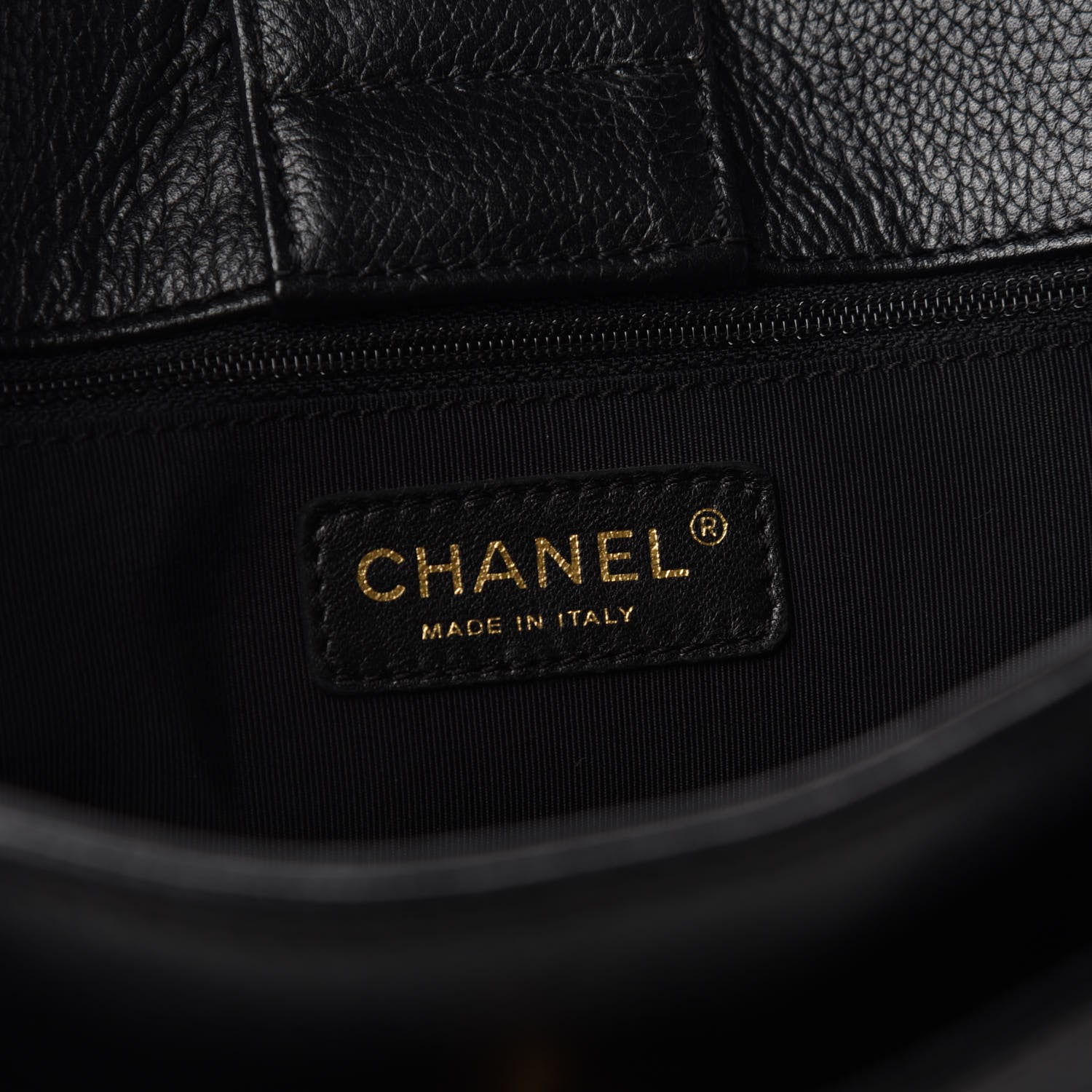 Chanel Calfskin Cerf Executive Shopper Tote Black 6 of 10