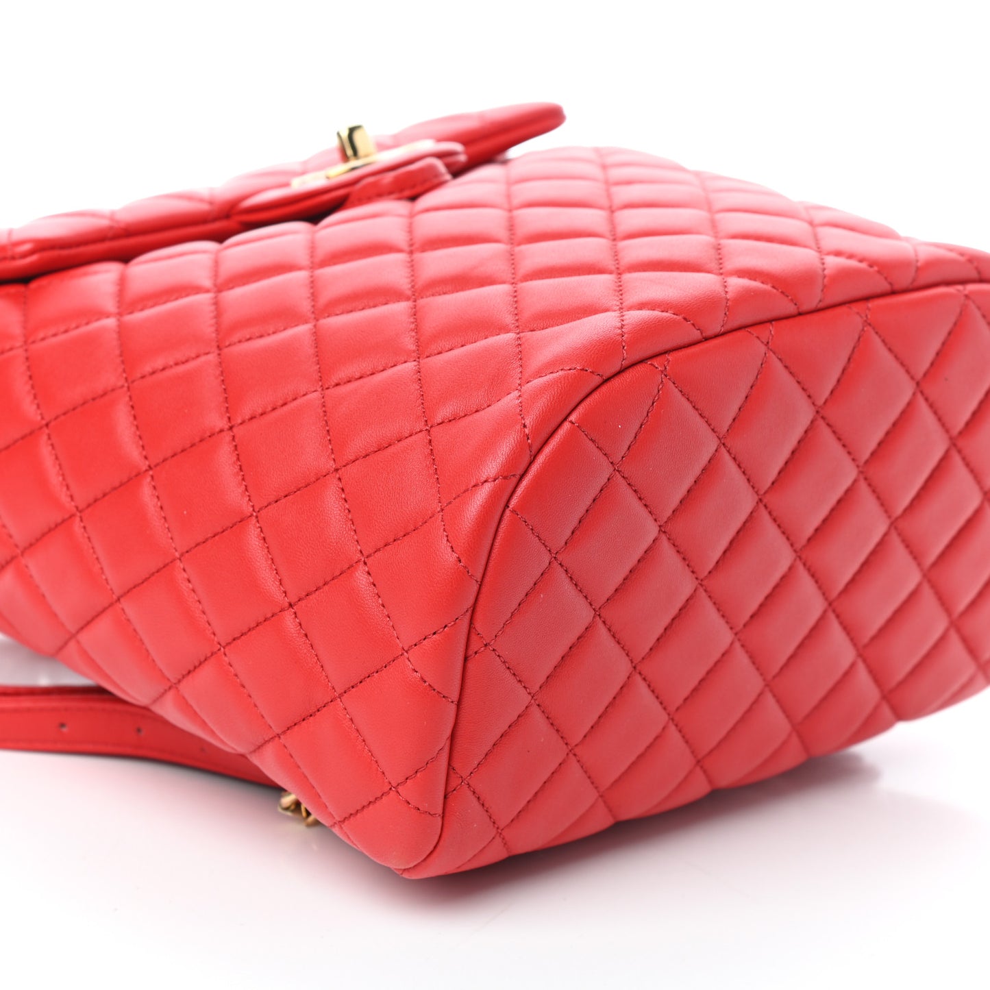 Lambskin Quilted Small Urban Spirit Backpack Red