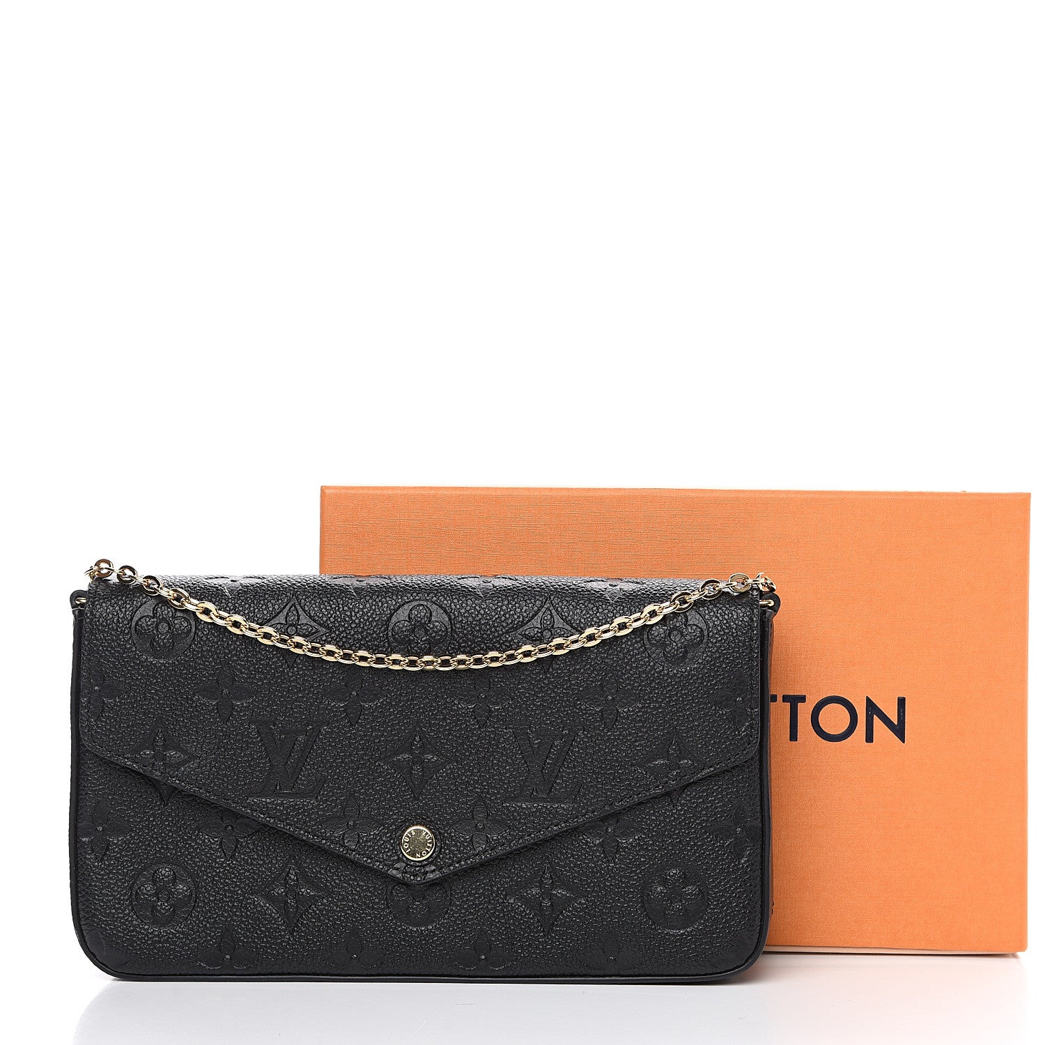 Louis Vuitton Empreinte Pochette Felicie Chain Wallet Black 10 of 10