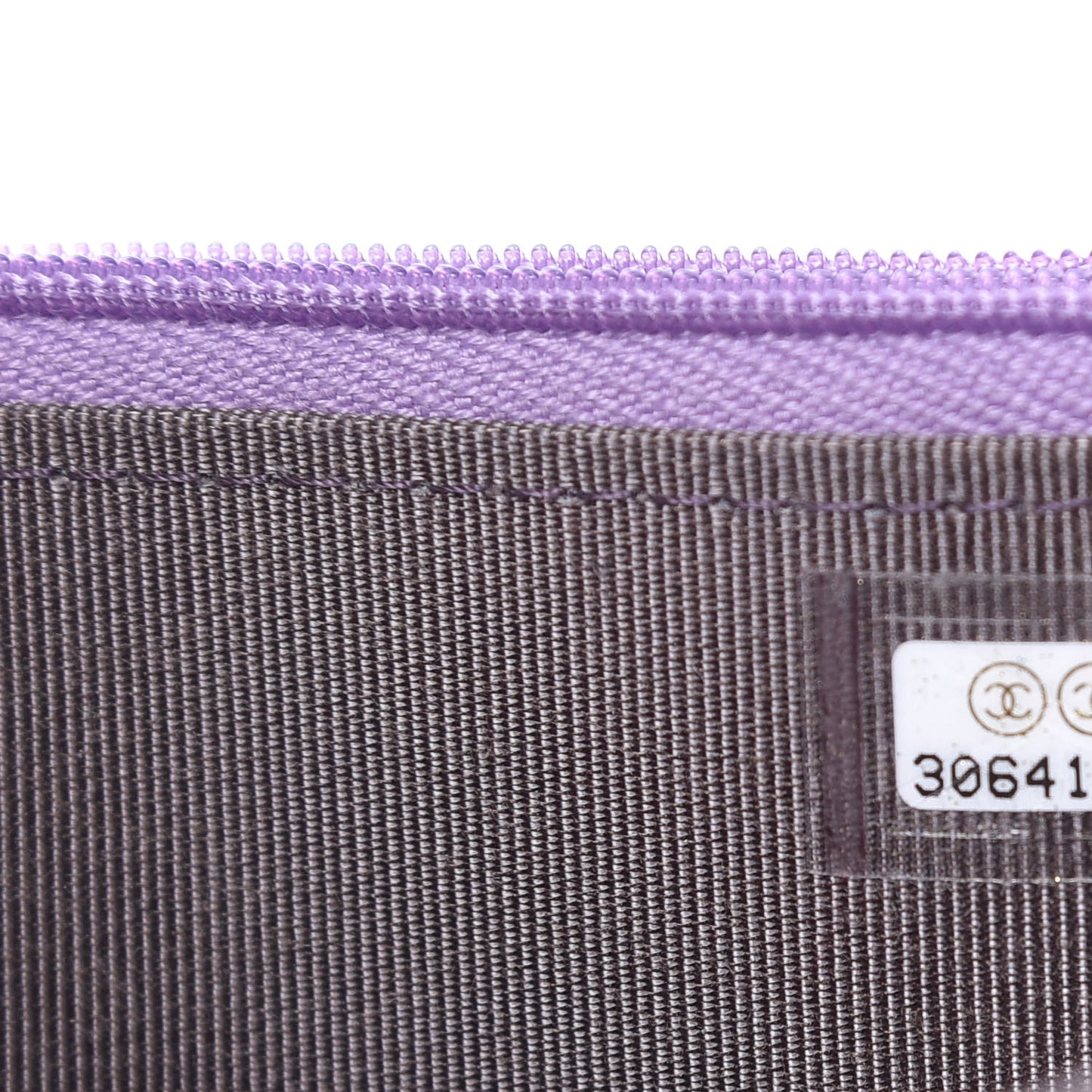 Iridescent Lambskin Quilted Mini Wallet On Chain WOC Purple