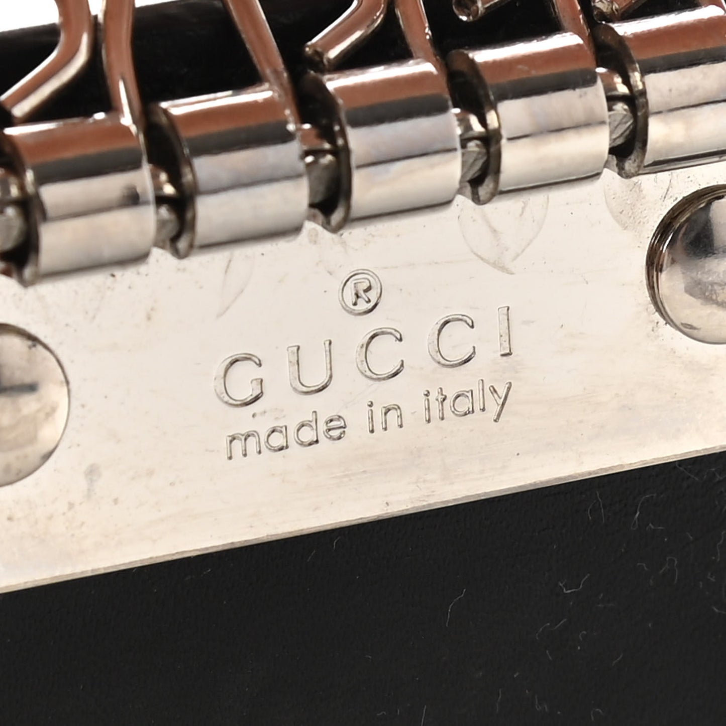 Guccissima Mistral 6 Key Holder Case Black