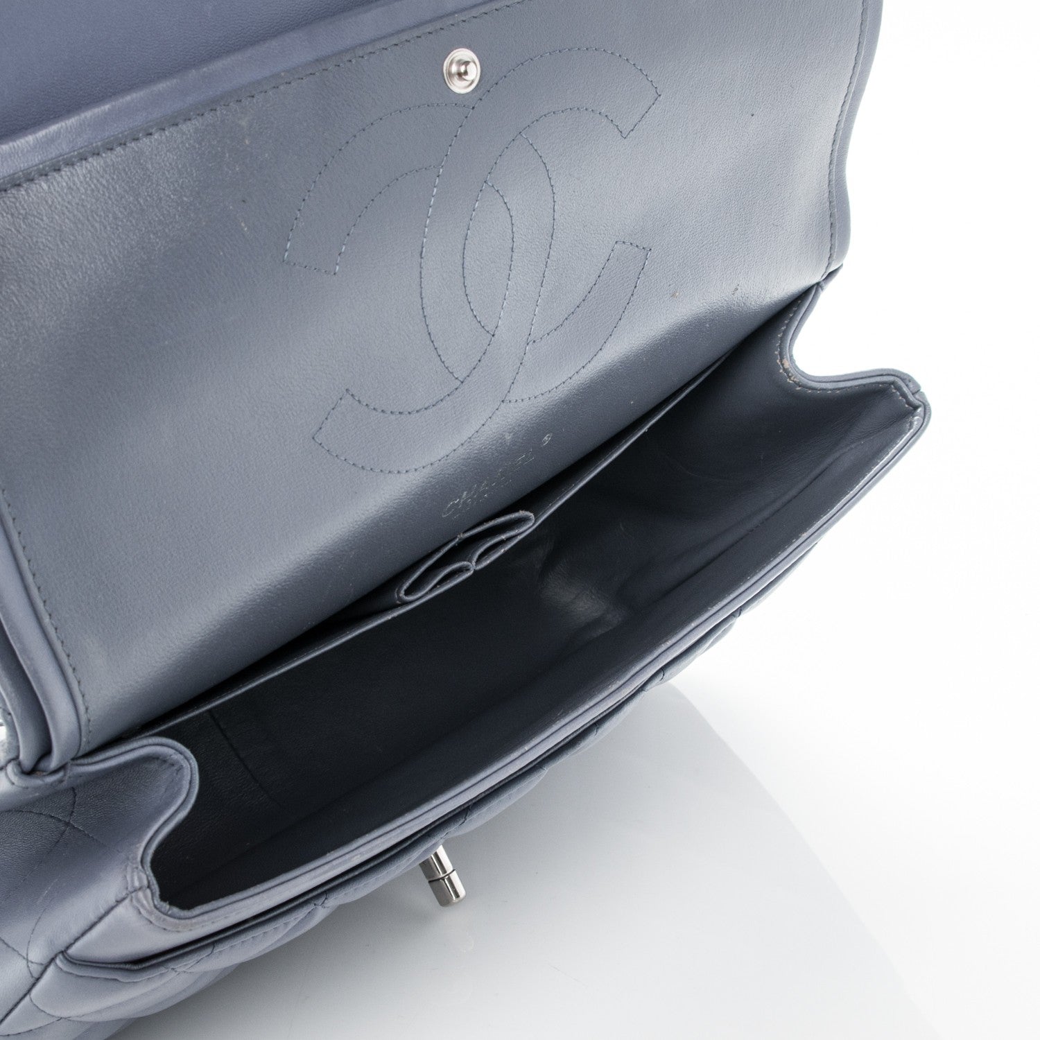 Chanel Lambskin Quilted Jumbo Double Flap Purple 7 of 13