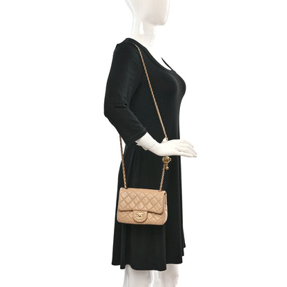 Chanel Lambskin Quilted Mini Pearl Crush Flap Beige 2 of 11