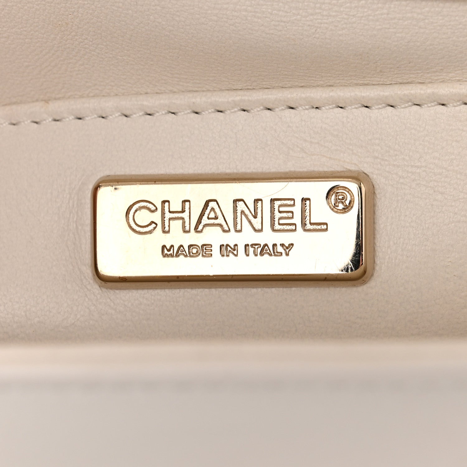 Chanel Calfskin Quilted Medium Chain Embellished Boy Flap White 5 of 14