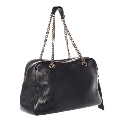 Gucci Pebbled Calfskin Medium Soho Bowler Black 4 of 14