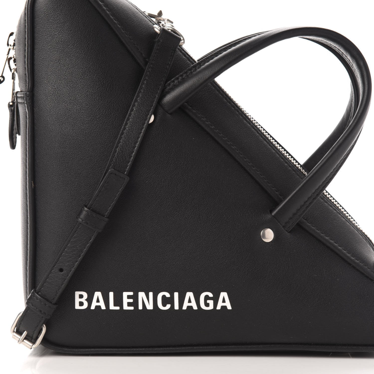 Balenciaga Calfskin S Triangle Duffle Black 9 of 9