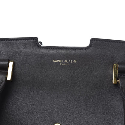 Saint Laurent Calfskin Medium Monogram Cabas Grey 7 of 13
