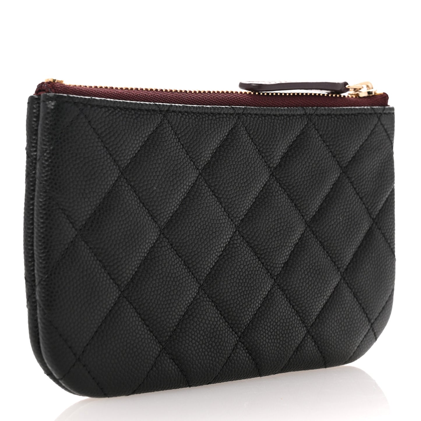 Caviar Quilted Small Pouch Black