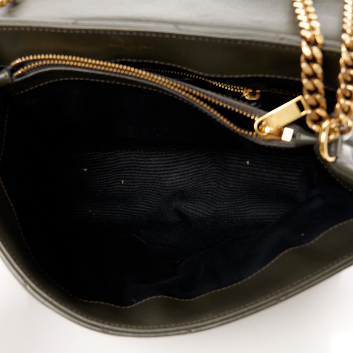 Saint Laurent Calfskin Y Quilted Monogram Medium Loulou Chain Satchel Soil Brown 5 of 11