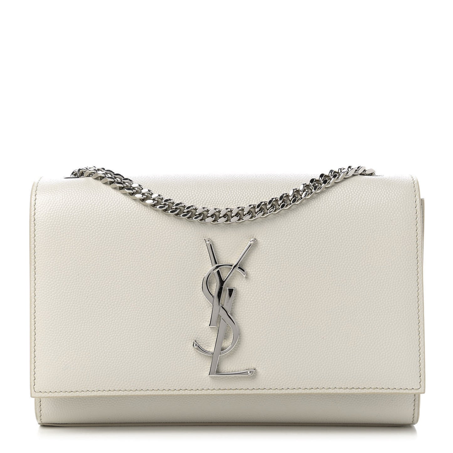 Grain De Poudre Small Monogram Kate Satchel Blanc Vintage