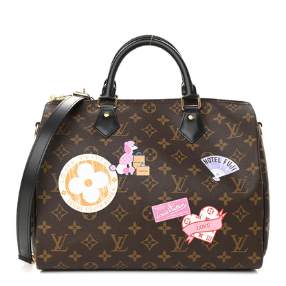 Louis Vuitton Monogram My World Tour Speedy Bandouliere 30 Black 1 of 8