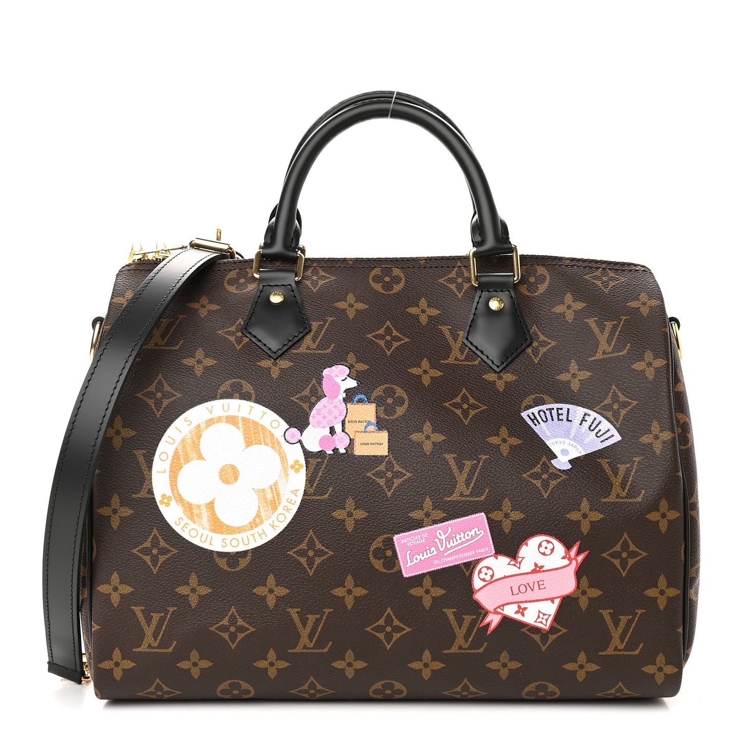 Monogram My World Tour Speedy Bandouliere 30 Black