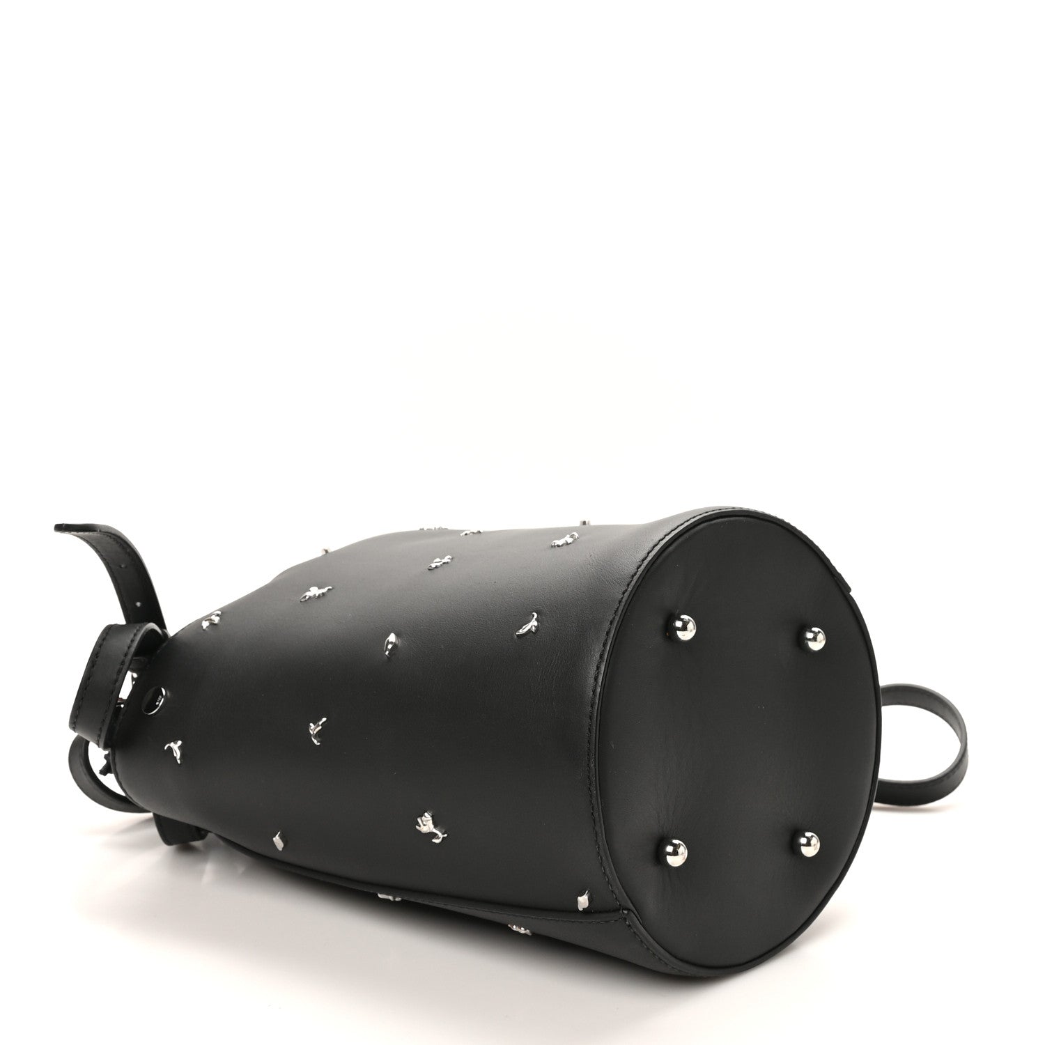 Alexander Wang Smooth Calfskin Studded Roxy Bucket Bag Black 5 of 9