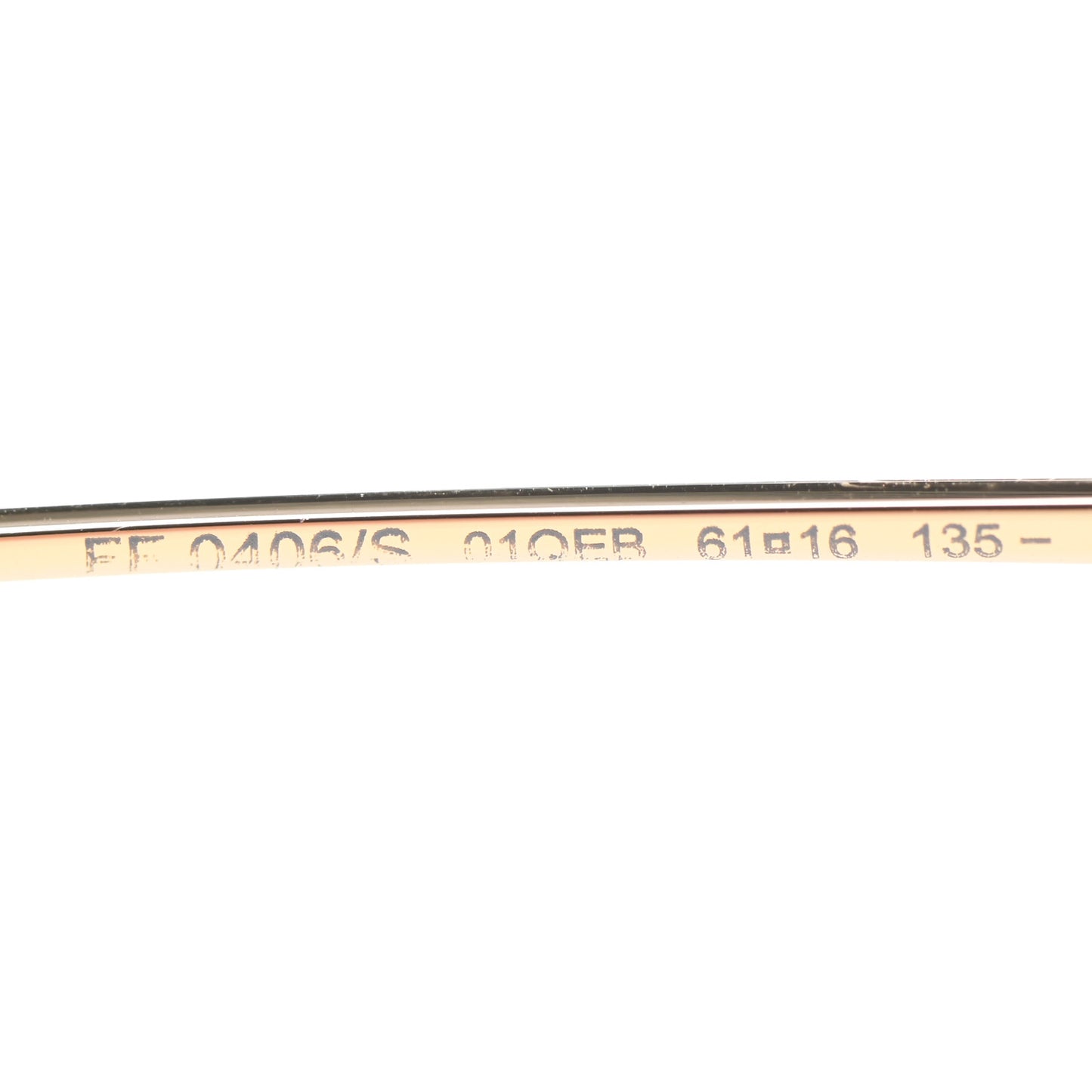 Metal Fendi Forever Aviator Sunglasses FF0406/S Gold