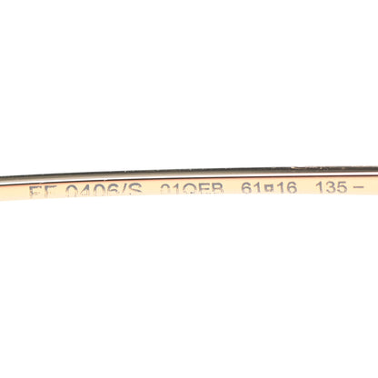 Fendi Metal Fendi Forever Aviator Sunglasses FF0406/S Gold 6 of 7