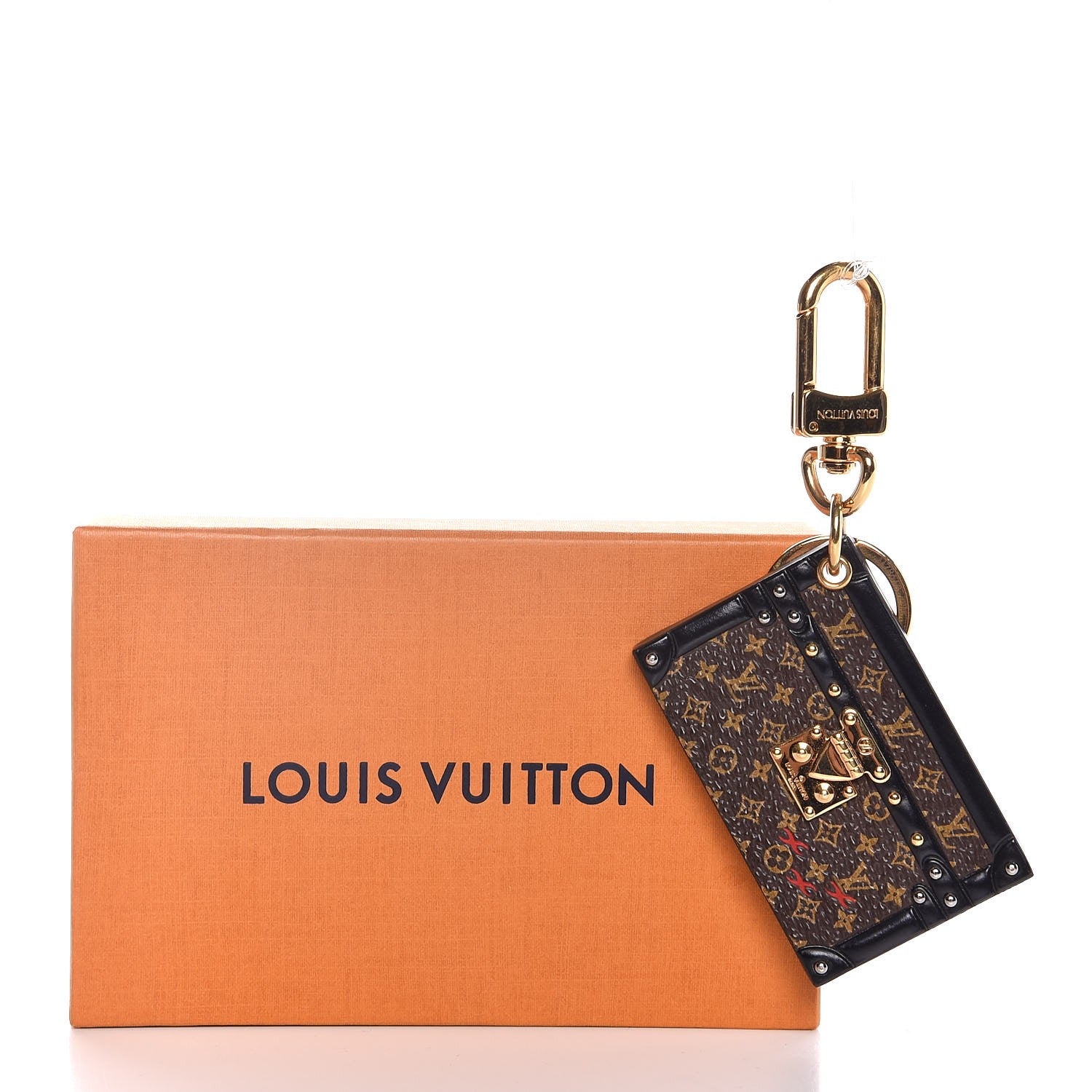 Louis Vuitton Petite Malle Bag Charm Key Holder Brown 6 of 6