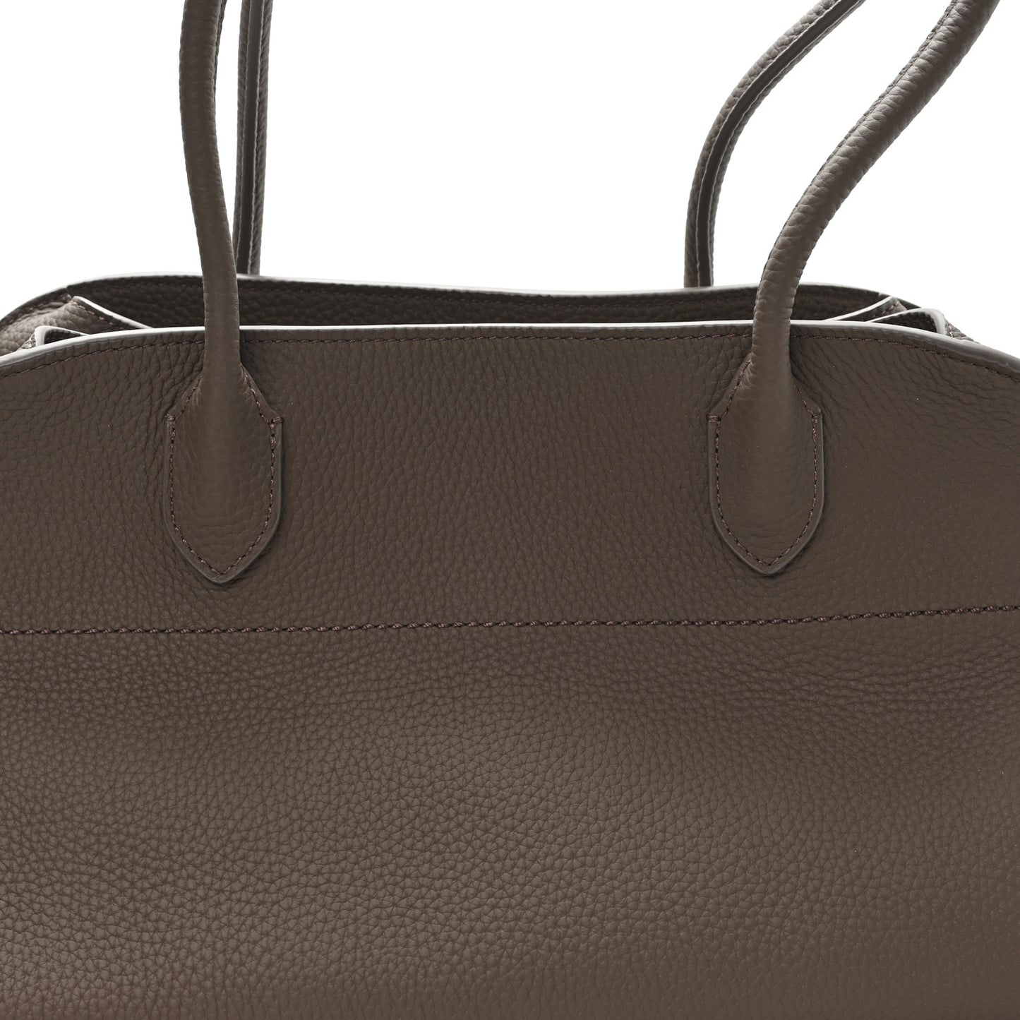 Matte Grained Calfskin Margaux Shoulder 12 Dark Olive