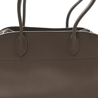 The Row Matte Grained Calfskin Margaux Shoulder 12 Dark Olive 7 of 9