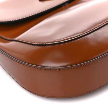 Prada Spazzolato Cleo Flap Adjustable Strap Shoulder Bag Tobacco 9 of 11