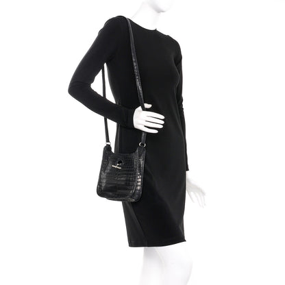 Hermes Matte Niloticus Crocodile Vespa TPM Black 2 of 7