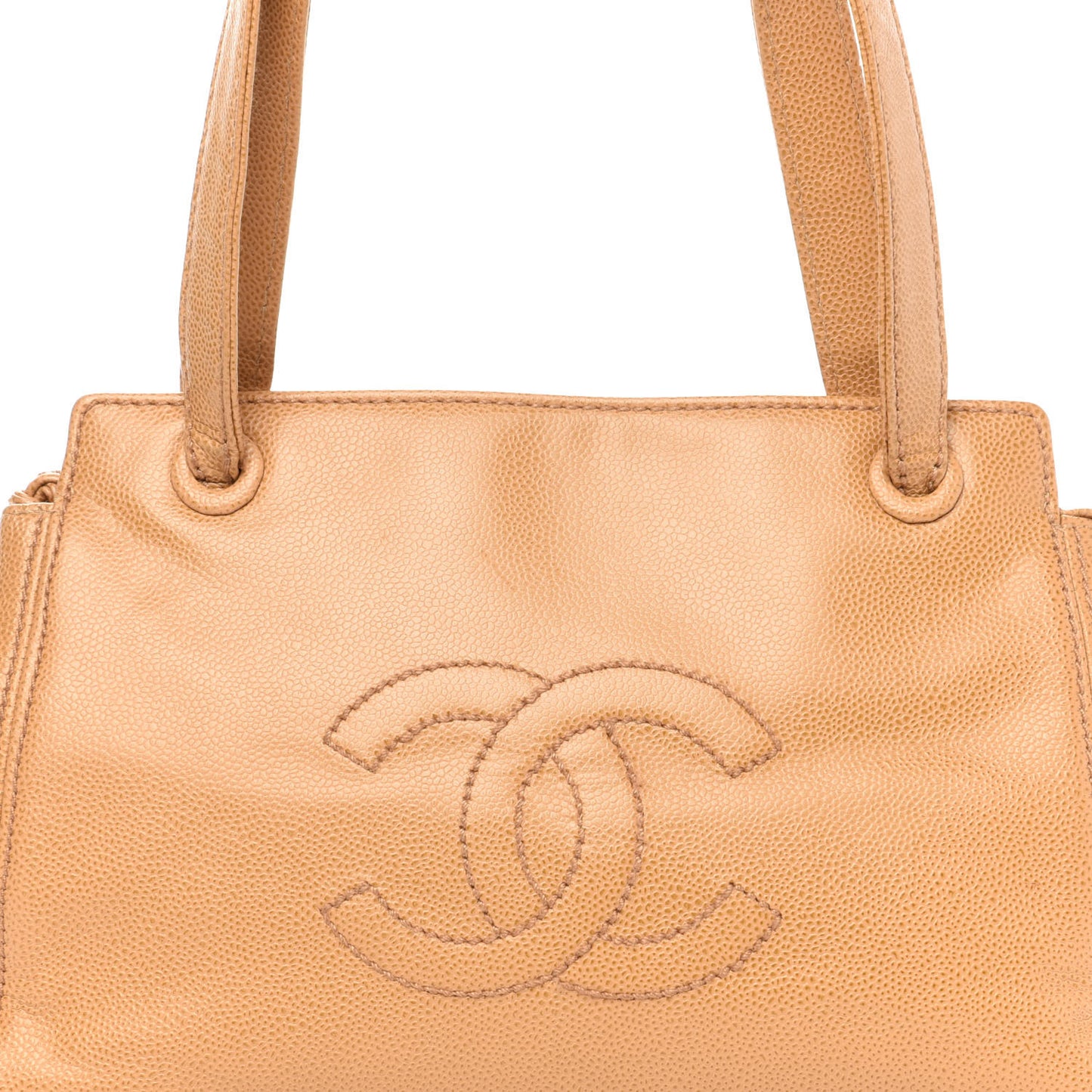 Caviar CC Shoulder Bag Beige