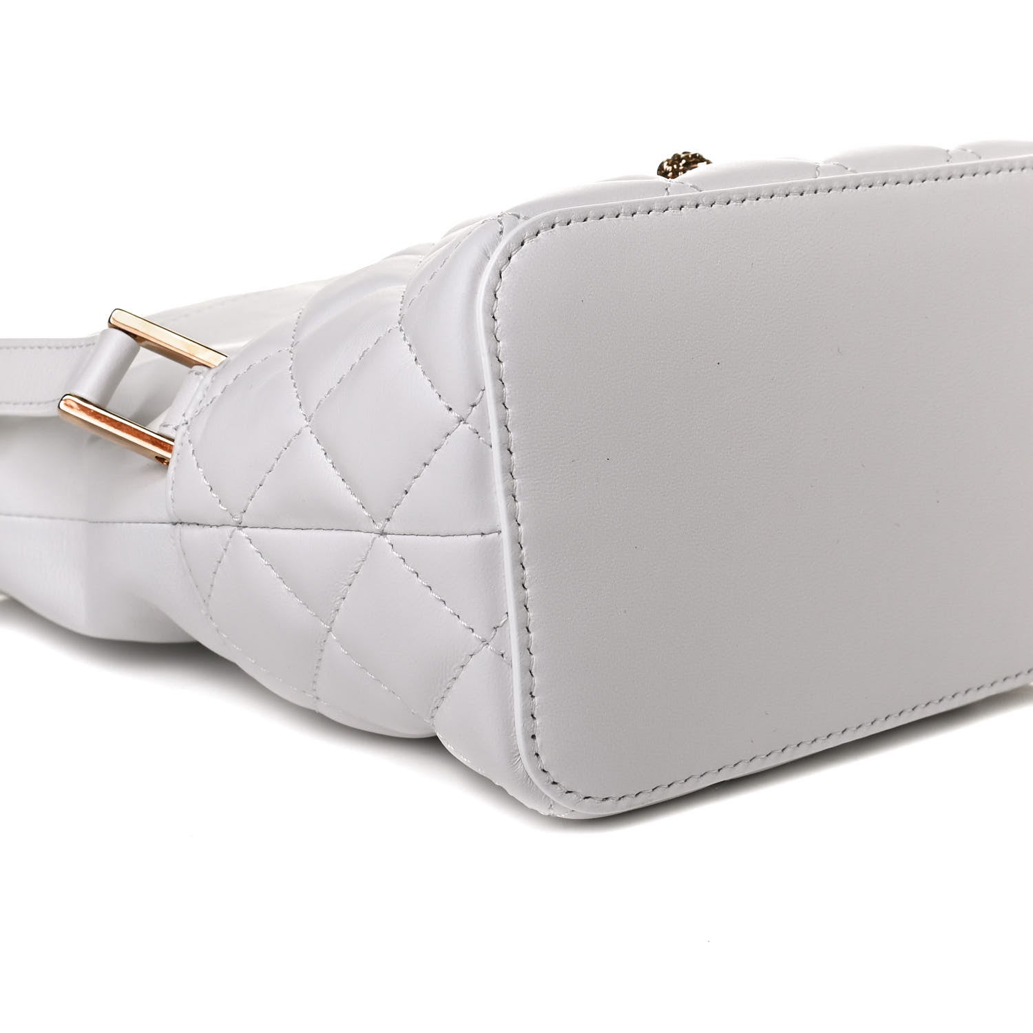 Versace Nappa Quilted Medusa Bucket Bag White 9 of 11